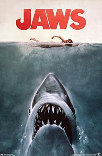 Jaws 22" x 34" Unframed Wall Poster for $7 + free shipping w/ Prime