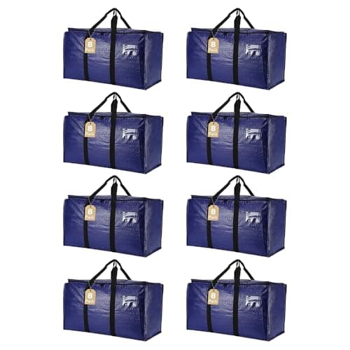 Cryster Heavy-Duty Clear Moving Bags 8-Pack for $17 + free shipping w/ Prime