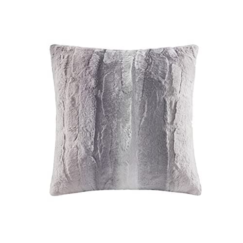 Madison Park Zuri Faux Fur Omb...with Insert, 20x20, Blush/Grey
