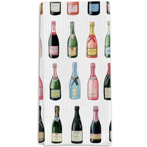 Champagne Gifts Kitchen Towels for Wedding Engagement Newlywed, Champagne Lover Gifts Decorative Towels for Bar Kitchen Bathroom