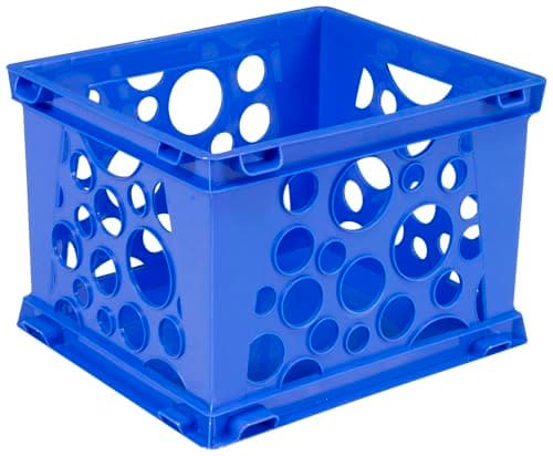 Storex Mini Stackable Storage ... x 7-3/4 x 6 Inches, Blueberry