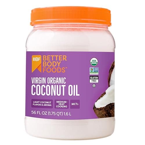 BetterBody Foods Organic Unrefined Coconut Oil (56-Ounce) $16.75 w/ S&S + Free Shipping w/ Prime or on $35+