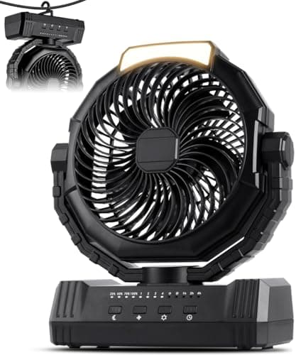 KopBeau 20000mAh Rechargeable Camping Fan with LED Light $16.93 + Free Shipping w/ Prime or on $35+
