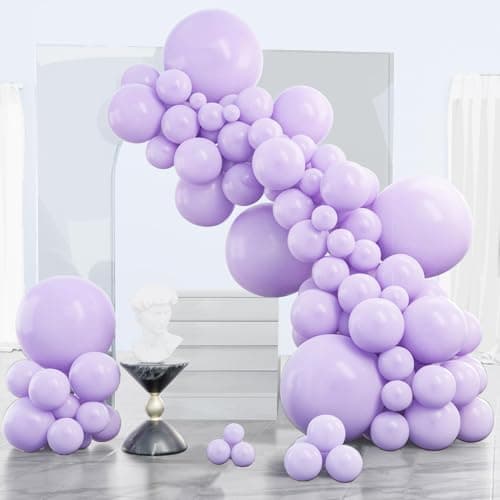 PartyWoo Lavender Balloons 140...s Party Decorations Purple-Q10