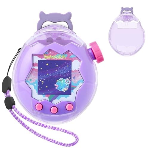 SGHLDE for Tamagotchi Paradise Clear Case and Replacement Lid Set, Ideal for DIY Fans, Collectors and Display, for Paradise Tamagotchi Accessories, with Lanyard (No Device/Film)