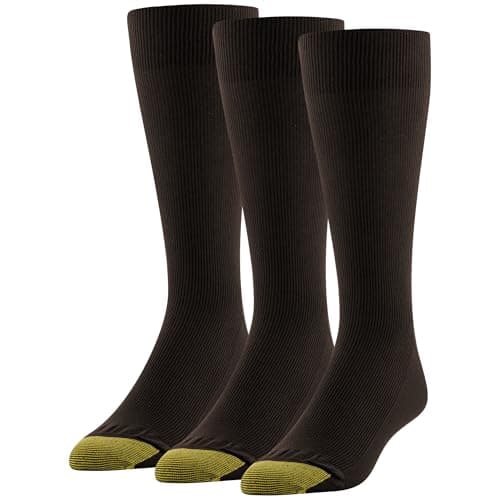 Goldtoe Men's Metropolitan Crew Dress Socks 3-Pack  for $6 + free shipping w/ Prime
