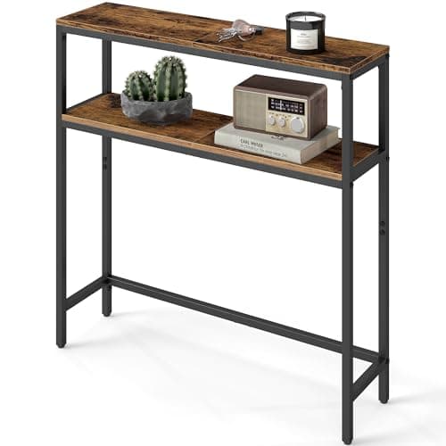 VASAGLE Console Table, 2-Tier ...own and Ink Black ULNT130K01V1