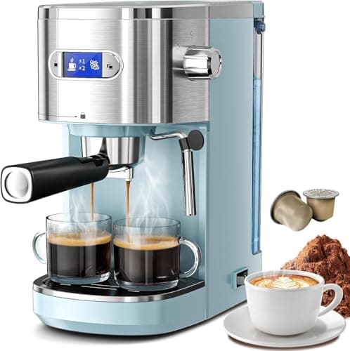 Electactic 20 Bar Espresso Mac...nk for Latte &Cappuccino(Blue)