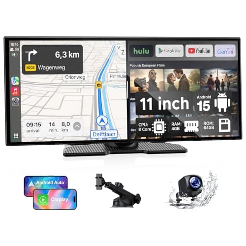 [Prime] 11" LAMTTO Wireless Carplay Screen w/ Apps & Backup Camera $159.59 + Free Shipping