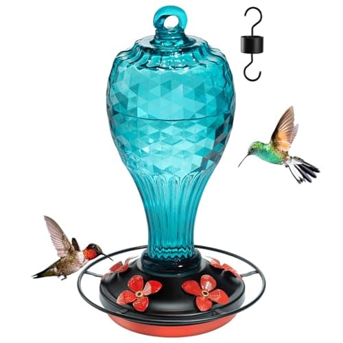 20-Oz Jarkyfine Hanging Glass Hummingbird Feeder (Blue or Purple) $11.99 + Free Shipping w/ Prime or on $35+