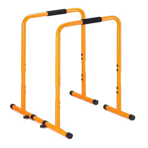 OLIXIS Dip Bar, Adjustable Hea...Station with Soft Foam Handles
