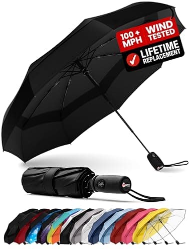 Repel Windproof Auto Open/Close Lightweight Compact Umbrella (Black) $15.11 & More + Free Shipping w/ Prime or on $35+