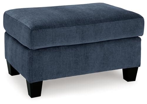 Signature Design by Ashley Ami...ered Rectangular Ottoman, Blue