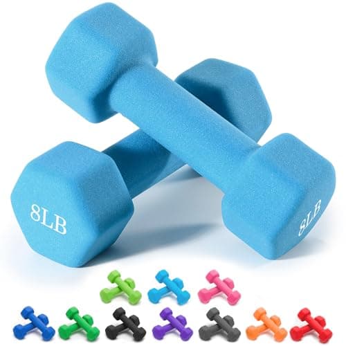 Portzon Weights Dumbbells 10 C...nti-Slip, Anti-roll, Hex Shape