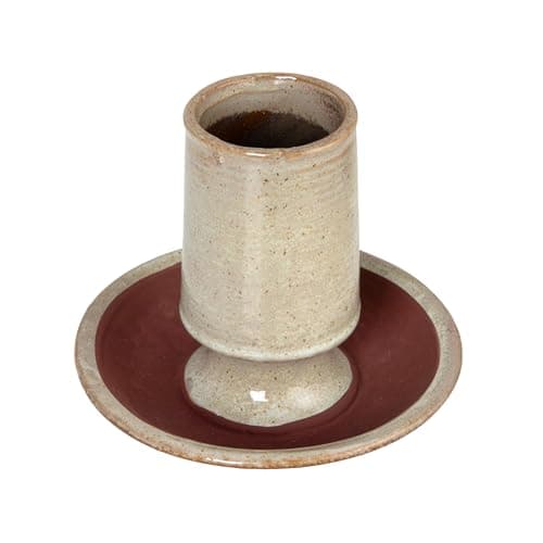 Stoneware Match Holder with St...aze, Grey (Each One Will Vary)