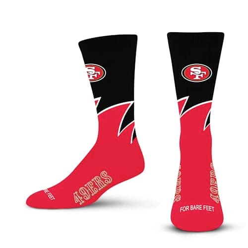 For Bare Feet NFL SAN FRANCISC...ave Crew Sock Team Color LARGE