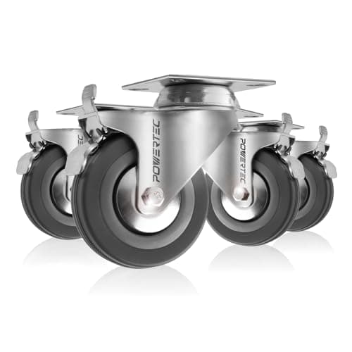 POWERTEC 3 Inch Swivel Caster ...lly and Workbenches (17023-P4)