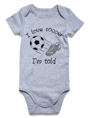 BFUSTYLE Baby Boy Clothes Baby Essentials Cotton i Love Soccer Newborn 3-6 Months Baby Boy Gifts
