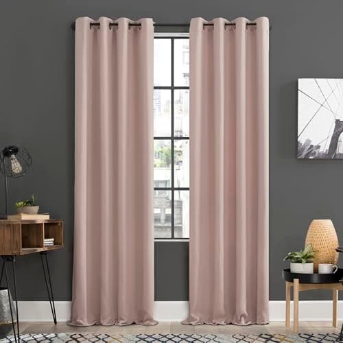 Sun Zero Soho 2-pack Blackout ...l Pair, 108" x 96", Blush Pink