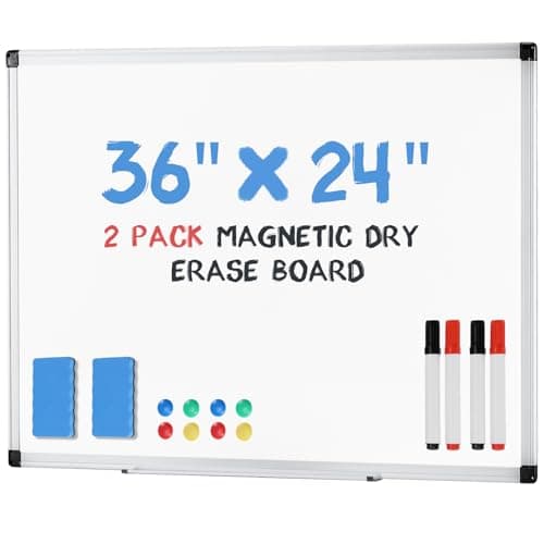 KMFurnila Magnetic Dry Erase B... Pen Tray & 4 Push Pin Magnets