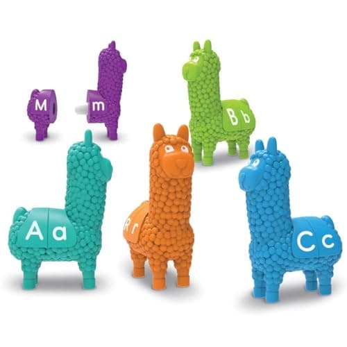 Learning Resources Snap-n-Learn Llamas - 26 Pieces, Ages 18 Months, Toddler Toys, Alphabet for Toddlers, Preschool ABC for Kids