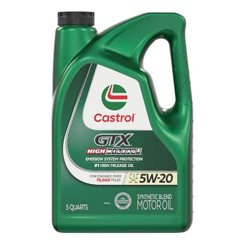 Castrol GTX High Mileage 5W-20 Oil 5-Quart Container for $15 + free shipping w/ Prime