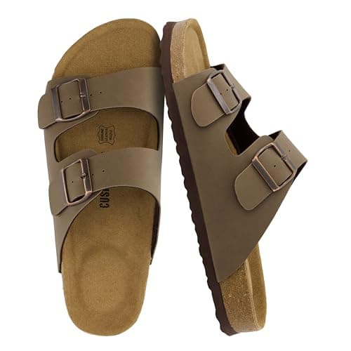 CUSHIONAIRE Men's Lane Cork Footbed Sandals for $33 + free shipping