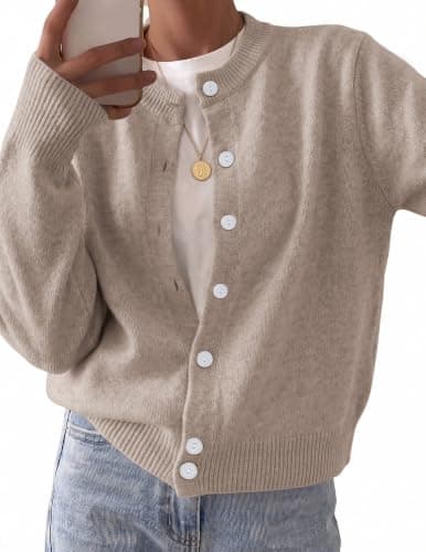 Zeagoo Cardigan Sweaters for Women 2026 Button Down Chunky Knit Cardigans $12.99