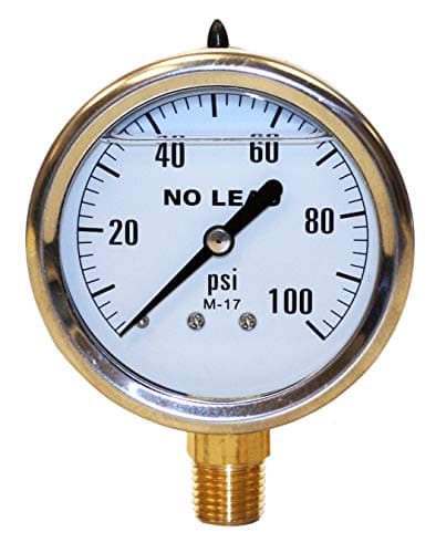 Merrill MFG PGLNL100 0-100 PSI...e Gauge, Brass/Stainless Steel