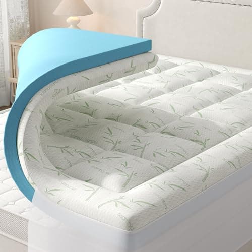 DUMOS Dual Layer Memory Foam M...per with 8-16 Inch Deep Pocket