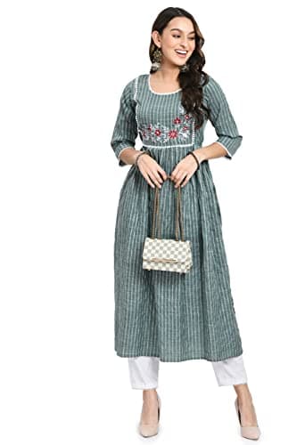 AnjuShree Choice Women Indian Anarkali Kurti for women Maroon | ORDER 1 SIZE BIGGER