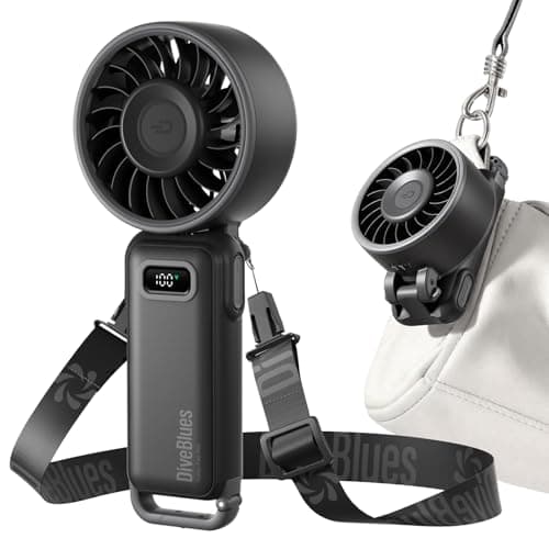 Diveblues 100-Speed Rechargeable Foldable Handheld Turbo Fan (2 colors) $10.79 + Free Shipping w/ Prime or on $35+
