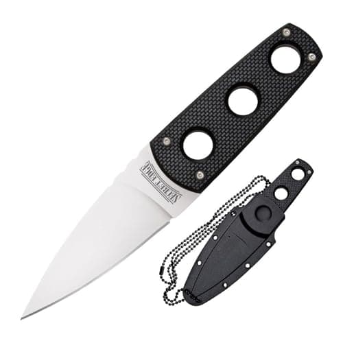 $21.74 | Cold Steel Secret Edge Durable Lightweight Japanese AUS8A Steel Drop Point 3.5" Fixed Blade Tactical Outdoor Hunting Concealed Carry Neck Knife at Amazon