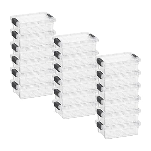 Superio Clear Storage Boxes wi... Home, Office and Dorm, 8 Pack
