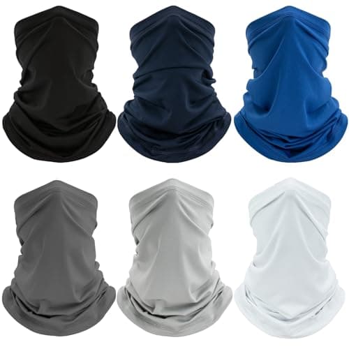 Arsvetu 6 Pack Neck Gaiter, UV Protection Cooling Breathable Face Mask, Hiking Scarf for Men Women