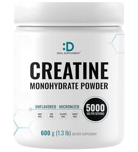 Instant Creatine Monohydrate Powder, 5g Per Serving – 120 Servings | Micronized, Unflavored, Fast Absorbing Formula | Supports Strength, Power & High-Intensity Training | Vegan, Keto, Non-GMO