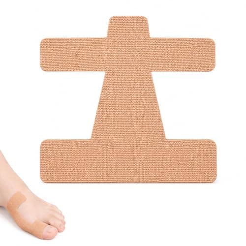 Kubot 40Pcs Pre-Cut Bunion Corrector Kinesiology Tape– Elastic, Breathable and Hypoallergenic Latex-Free Toe Support Strips, Day/Night Support, Upgrade Anti Slip Gel Strap for Big Toe Straightener (Skin Color)