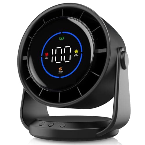 YOSHENMO Desk Fan, Turbo Table...ome, Office, Travel Dark Black