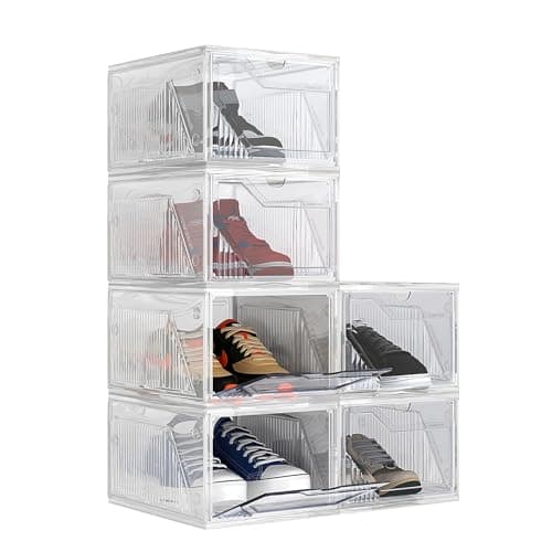 AWTATOS Shoe Storage Boxes, Fit up to US Size 15, 6 Pack
