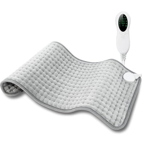 Lanva 12"x24" ETL Certified Electric Heating Pad (Gray or Red) $11.99