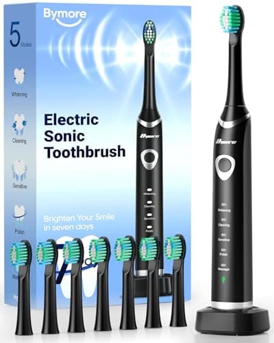 $11.19 | Bymore Electric Toothbrush for Adults, Black at Amazon