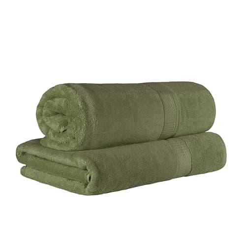 SUPERIOR Egyptian Cotton Pile ...m, Shower Basics, Forest Green