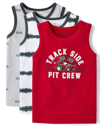The Children's Place,Baby Boys,and Toddler Assorted Sleeveless Tank Tops,Motoroil 3-Pack,5 Years