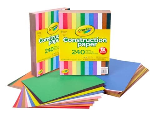 Crayola Construction Paper Bulk Pack (480 Sheets) – 10 Assorted Colors, 9x12, Classroom Arts & Crafts Supplies for Kids, Art Paper for School Projects