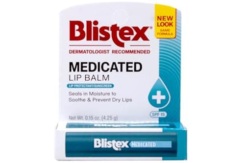 Blistex Medicated Lip Balm, SPF 15, .15 oz (Pack of 12)