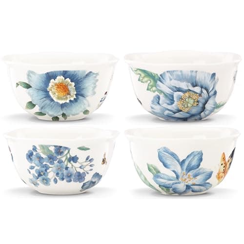 Lenox 833415 Butterfly Meadow Blue 4-Piece Dessert Bowl Set