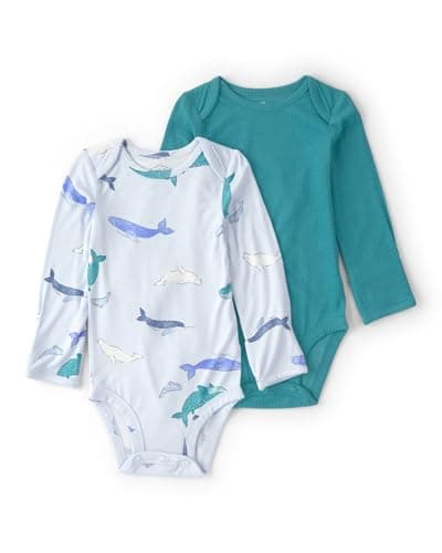 Carter's Boy PurelySoft 2-pack Long Sleeve Bodysuit, Blue, 24M