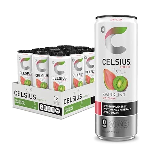 12-Pack 12-Oz Celsius Essential Energy Drink (Sparkling Kiwi Guava) $14.25 w/ S&S + Free Shipping w/ Prime or on orders over $35