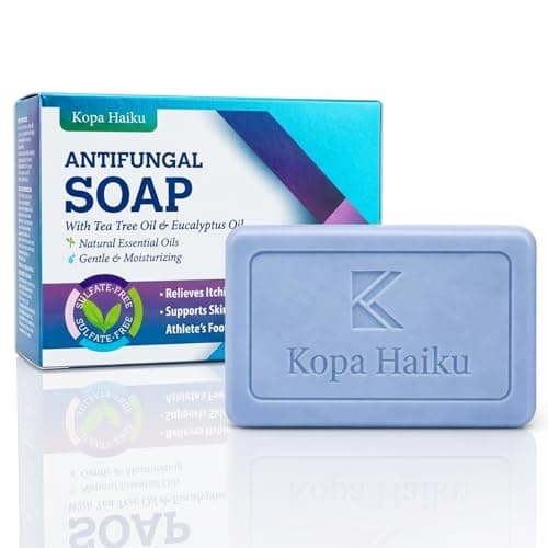 KOPA HAIKU Antifungal Soap Anti-Fungal Skin Bar: Tea Tree Oil Soap, Ideal for Athlete’s Foot, Jock Itch, Ringworm-Prone Skin – Helps Soothe Itching & Reduce Odor 4.4 oz