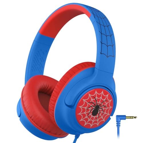 iClever Kids Headphones with Cord, 85dBA Safe Volume, Stereo Sound Foldable Adjustable, 3.5mm Jack, Over Ear Wired Headphones for Kids School/Boys/Girls/iPad/Tablet/Travel